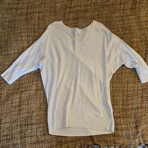 Elle Cream V-Neck Sweater